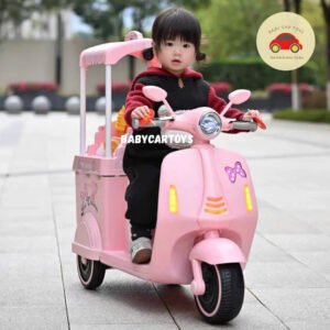 Xe moto, xe máy điện mẫu Vespa Xe Kem cho bé 2026